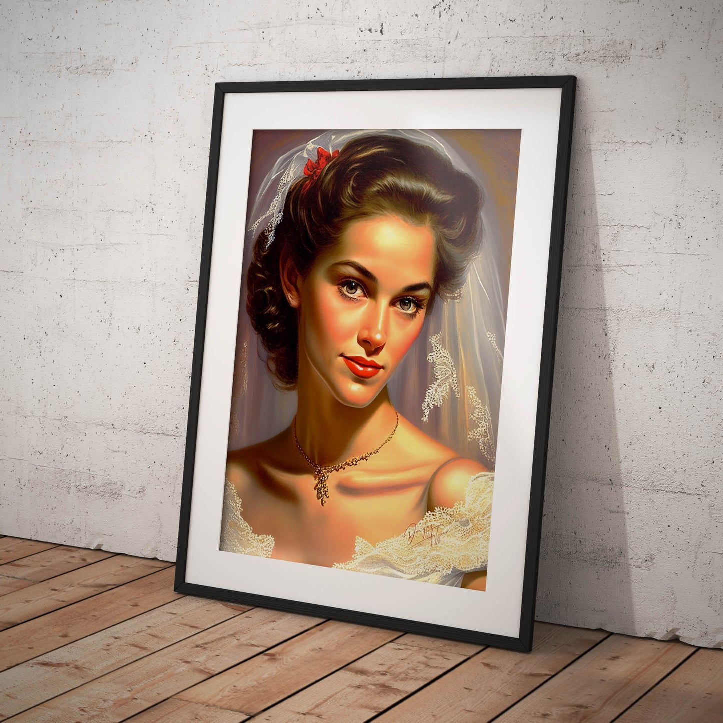 »Veiled Wedding« retro poster