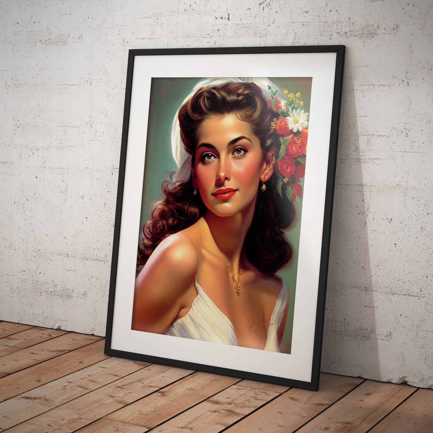 »White Wedding Memories« retro poster