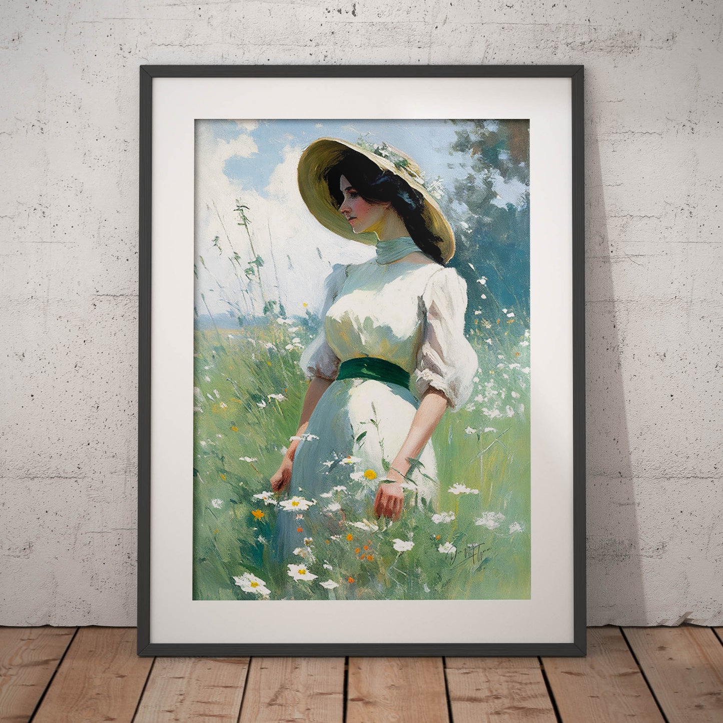 »Ava And Wildflowers« retro poster