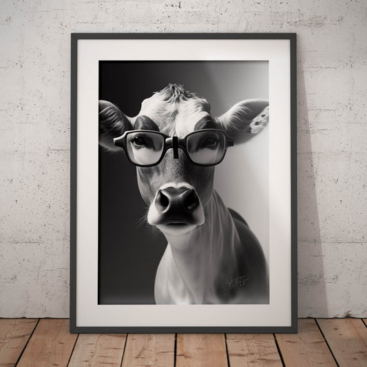 »Brainy Baby Cow« retro poster