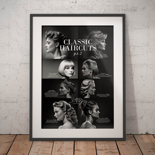 »Classic Haircuts, pt 2« retro poster