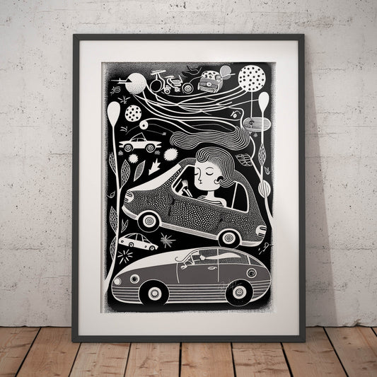 »Angela Got Her Drivers License« retro poster