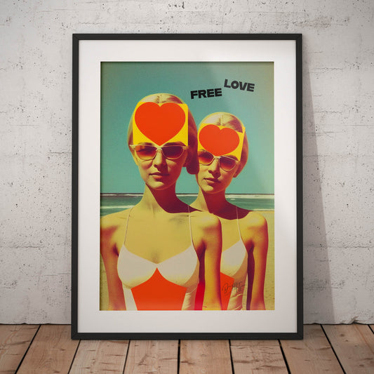 »Free Love«retro poster