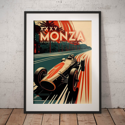 »Famous Four Wheels« retro poster