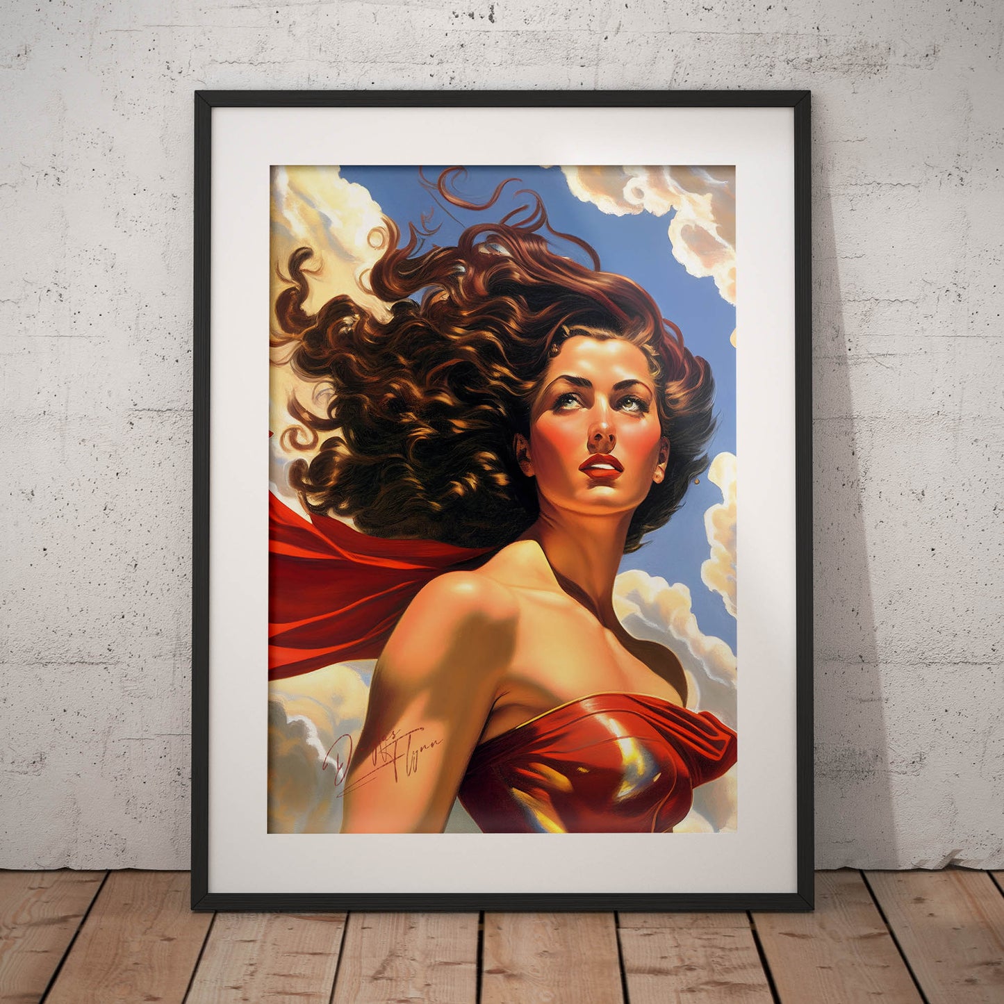 »The Lady In Red« retro poster