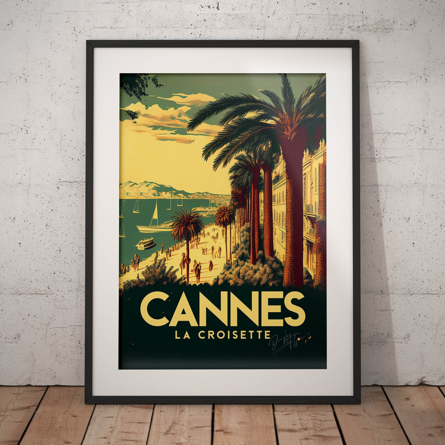 »Cannes, travel poster no 2« retro poster