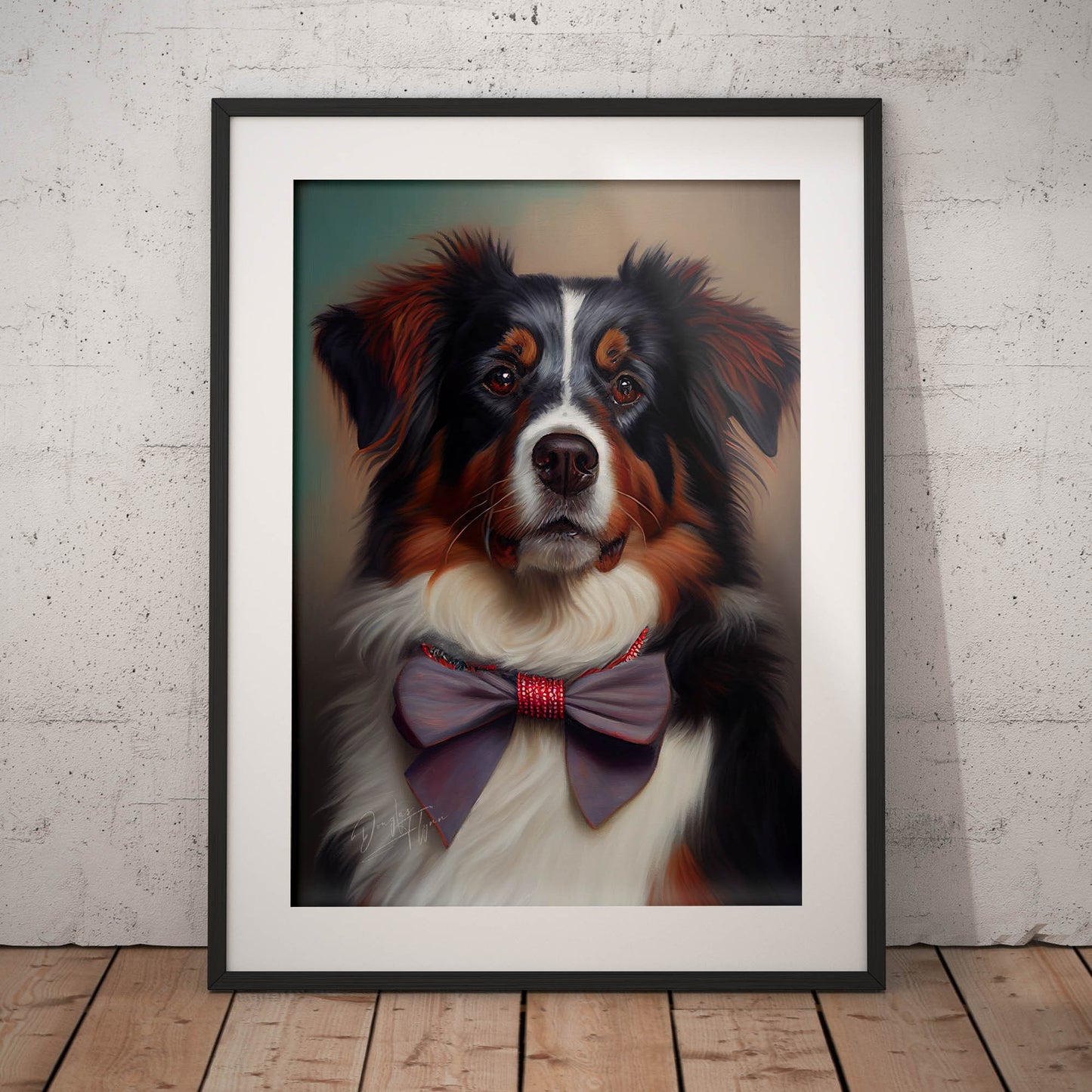 »Australian Shepherd med rosett«