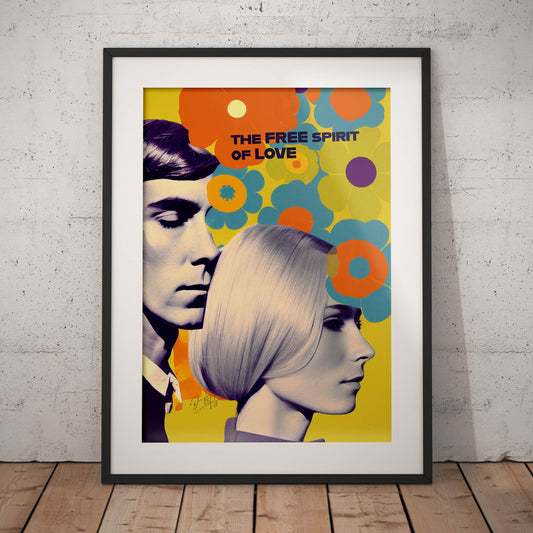 »The Free Spirit of Love«retro poster