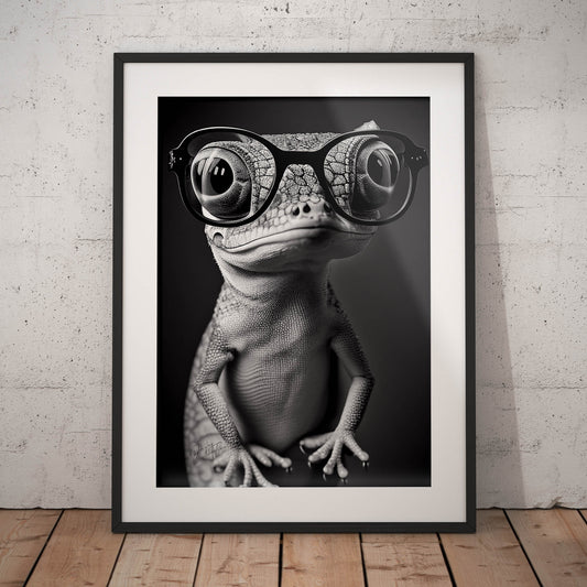 »Clever Chameleon« retro poster