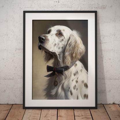 »English Setter med rosett«