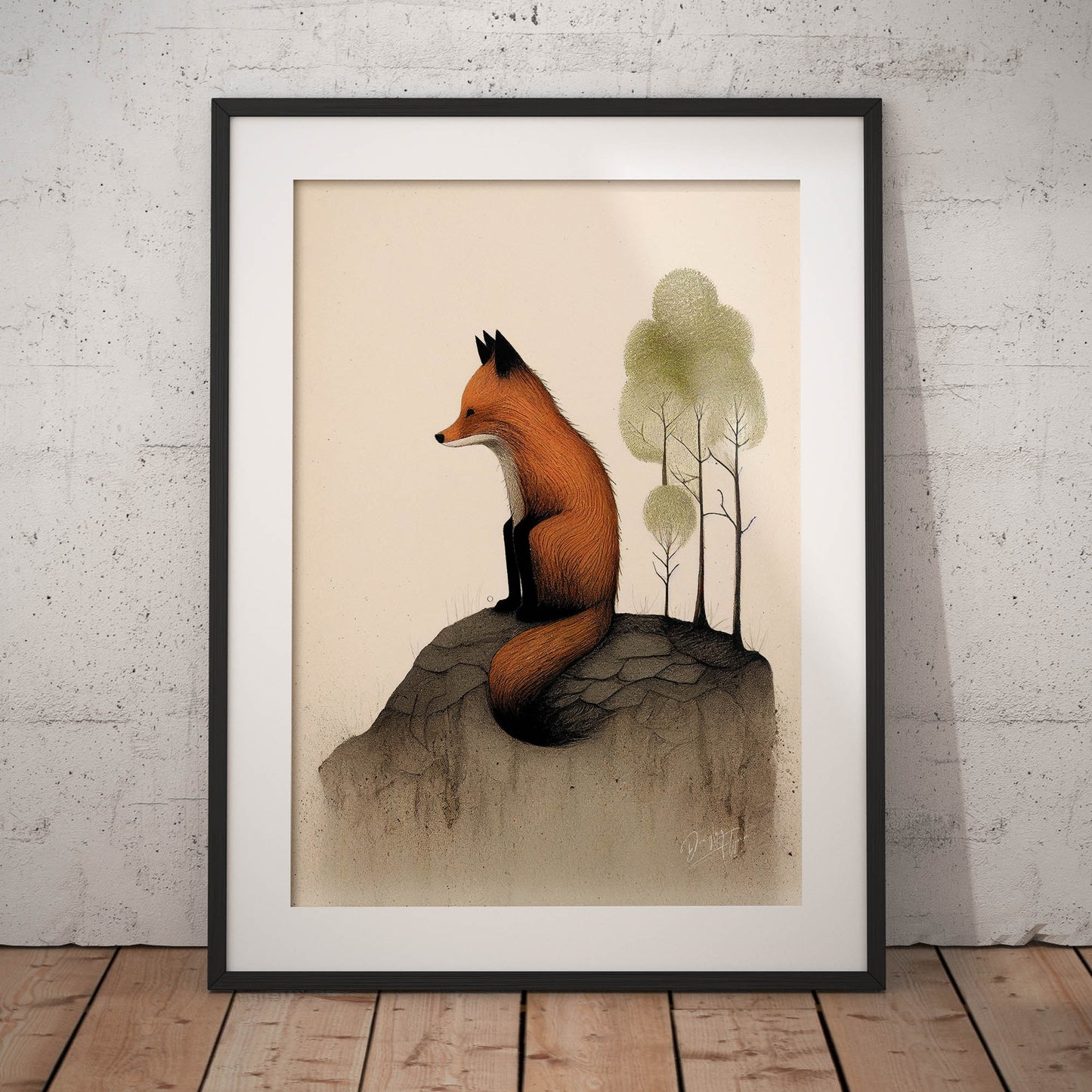 »Fox Doze And Ponder« retro poster