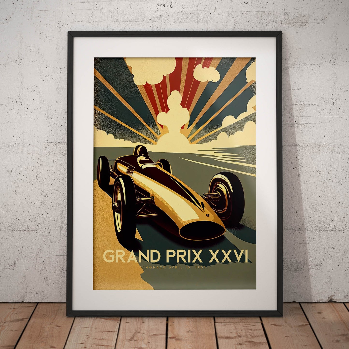 »Journey Through Racing History« retro poster