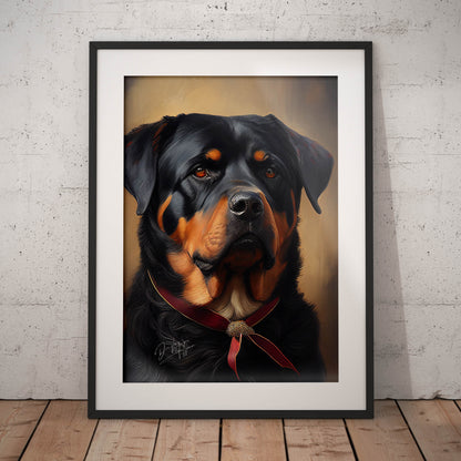 »Rottweiler med rosett«