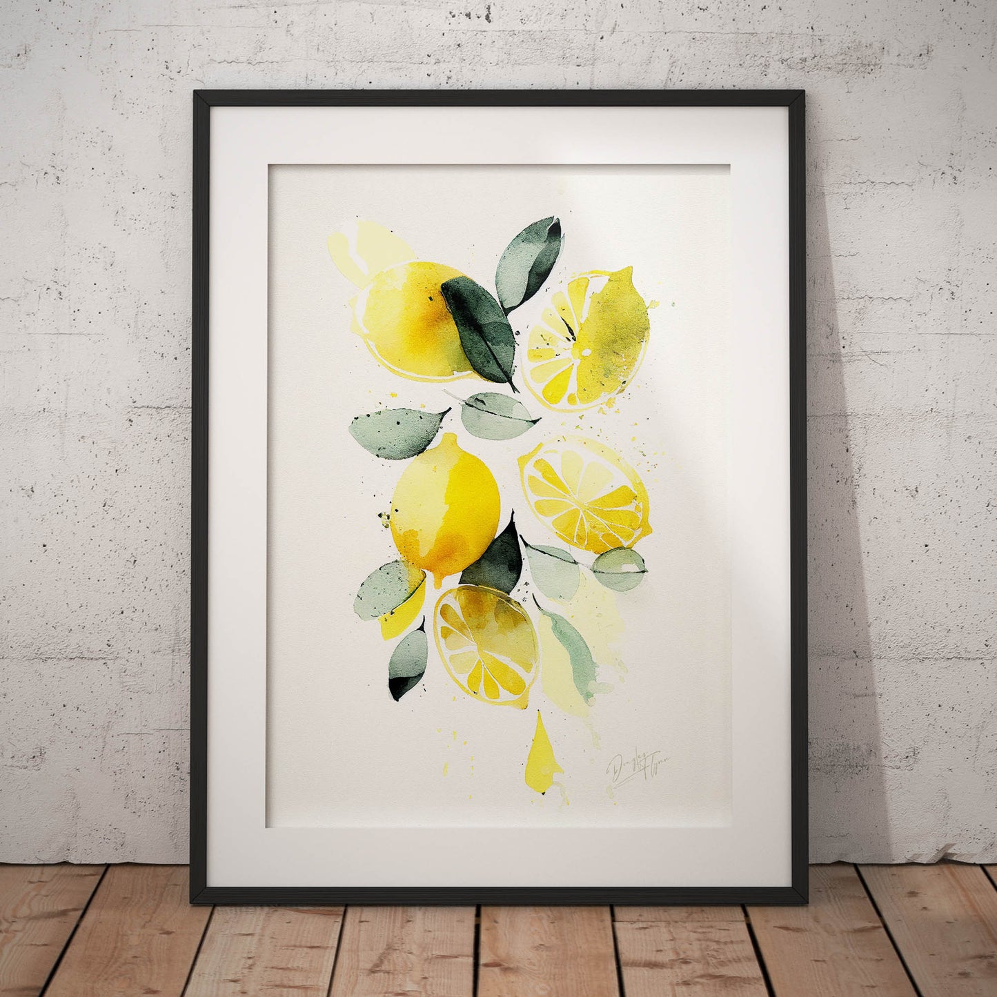 »Lemon Tranquil Tones« retro poster