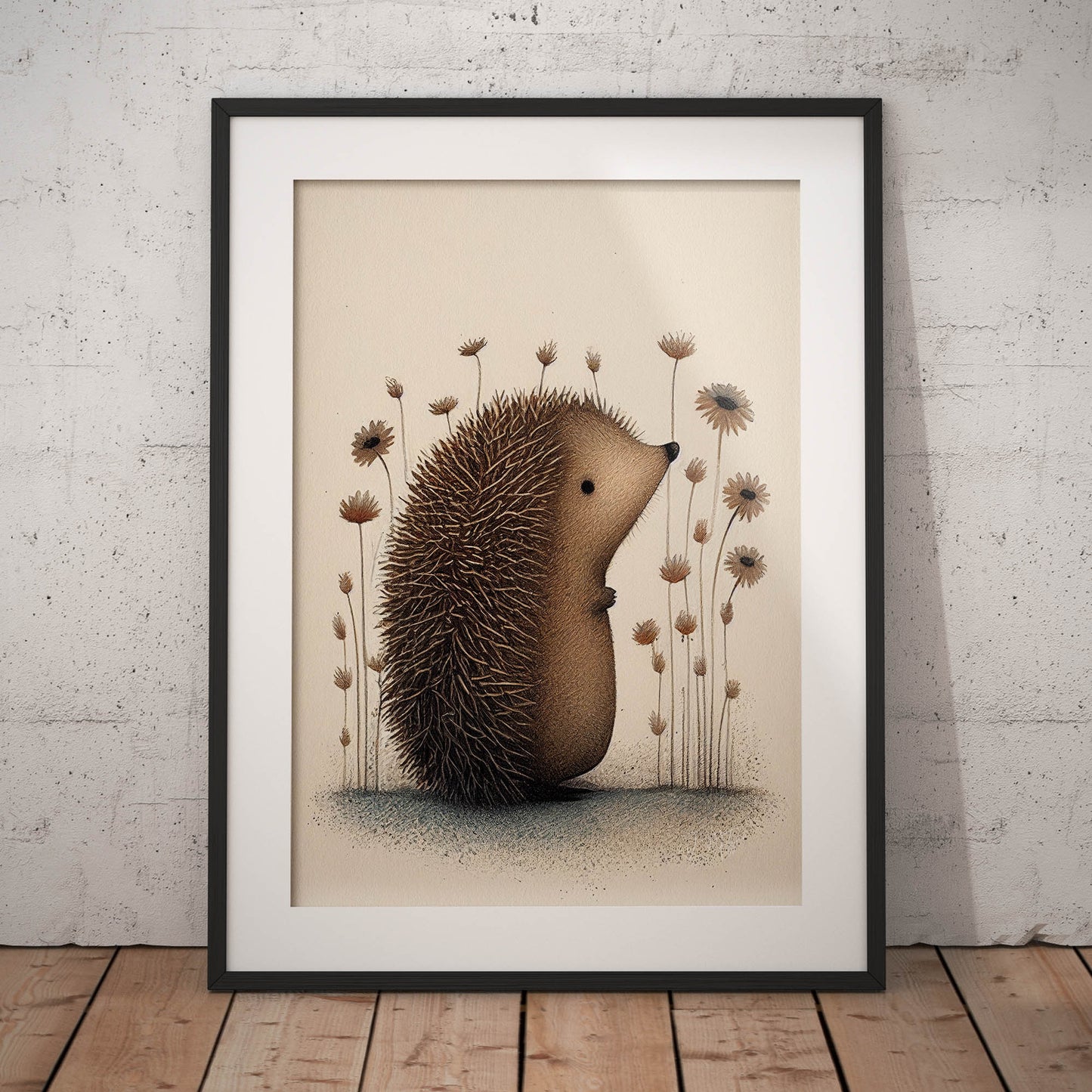 »Hedgehog Snuffle and Zone Out« retro poster