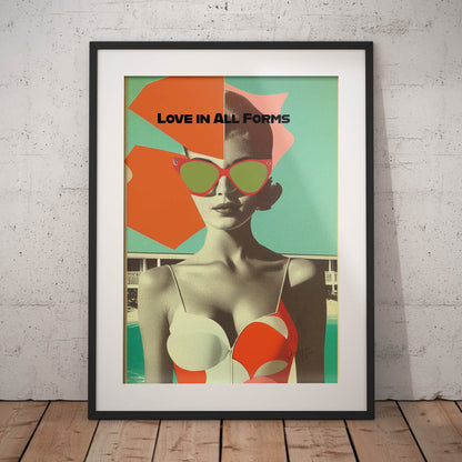 »Love in All Forms«retro poster