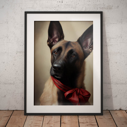 »Belgian Malinois med rosett«