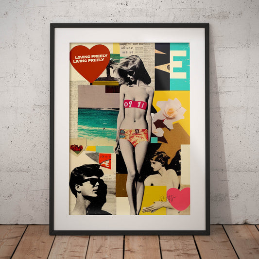 »Loving Freely, Living Freely«retro poster