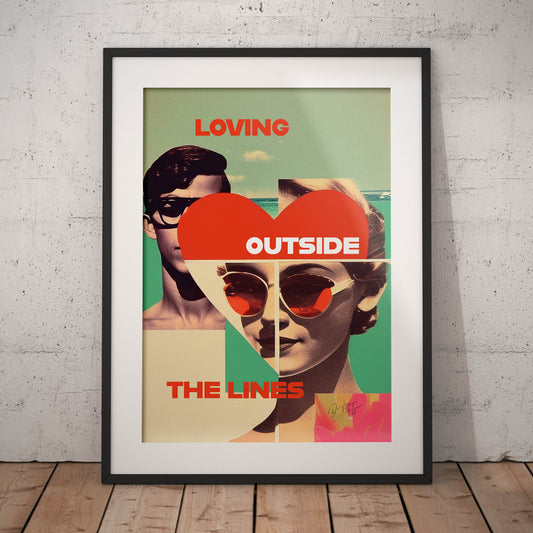 »Loving Outside the Lines«retro poster