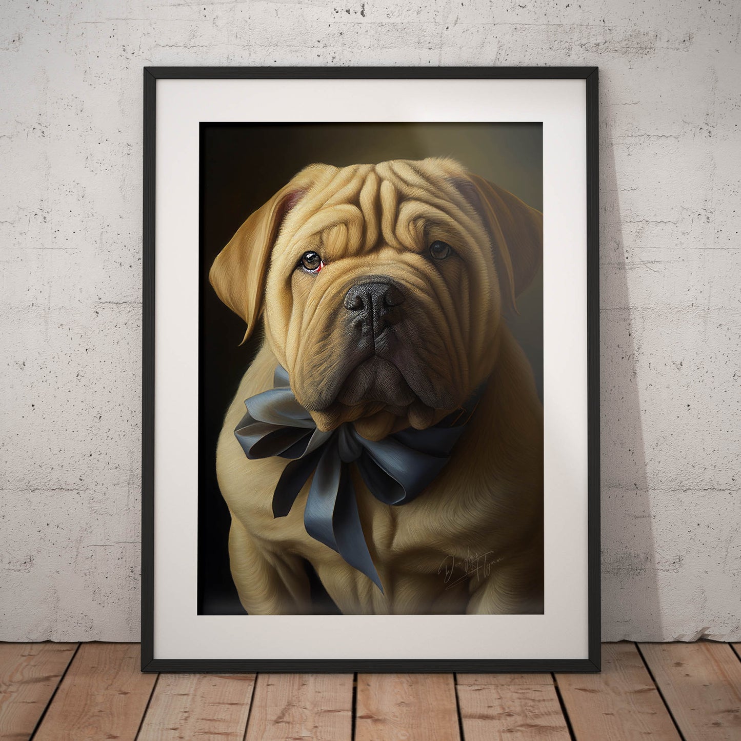 »Shar Pei med rosett«