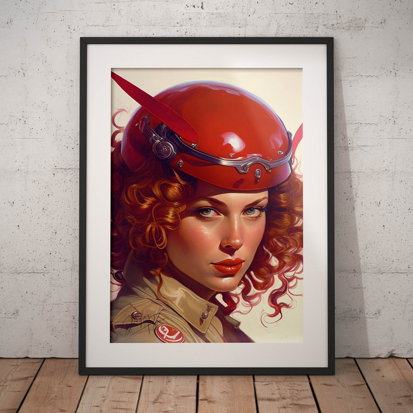 »You got permission to land« retro poster