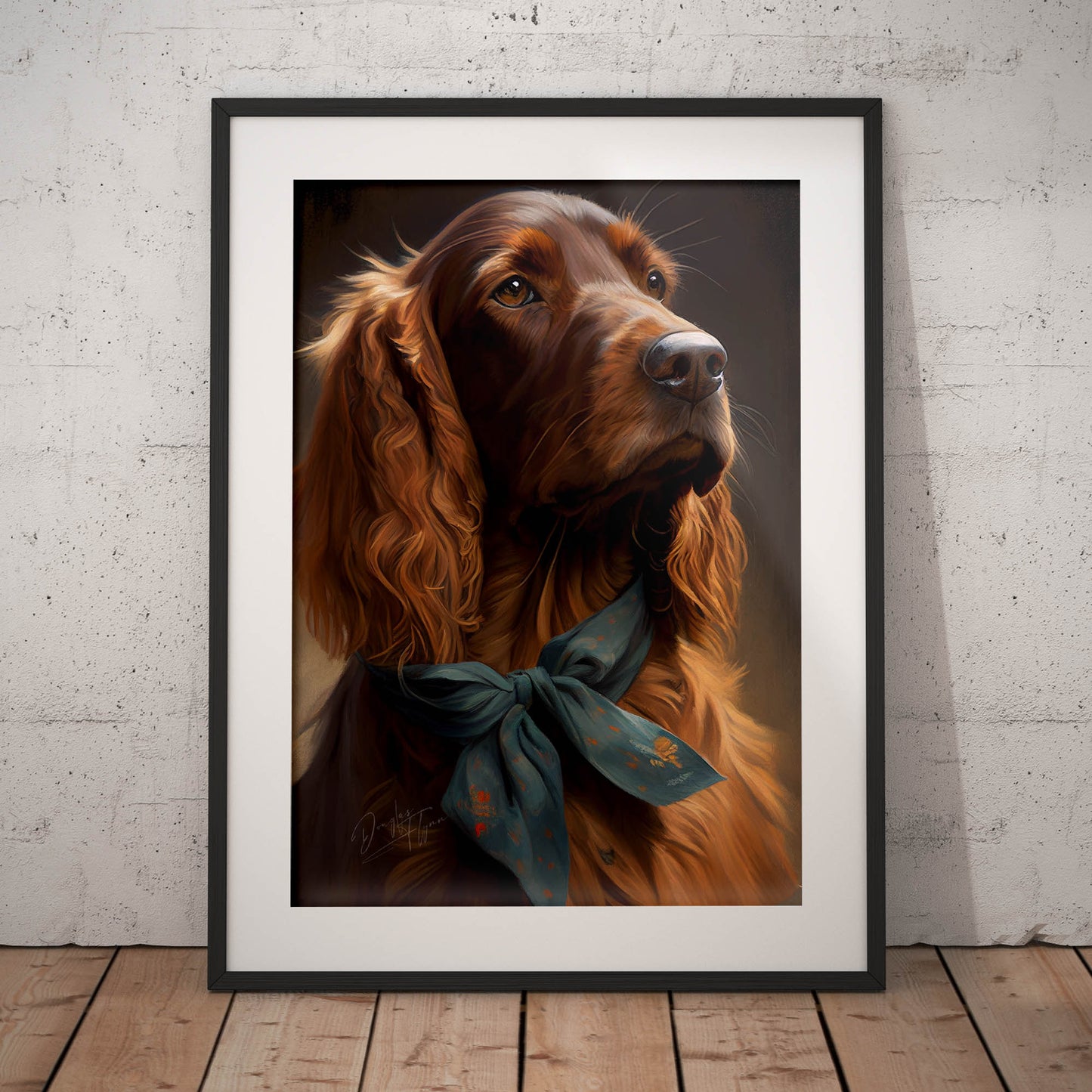 »Irish Setter med rosett«
