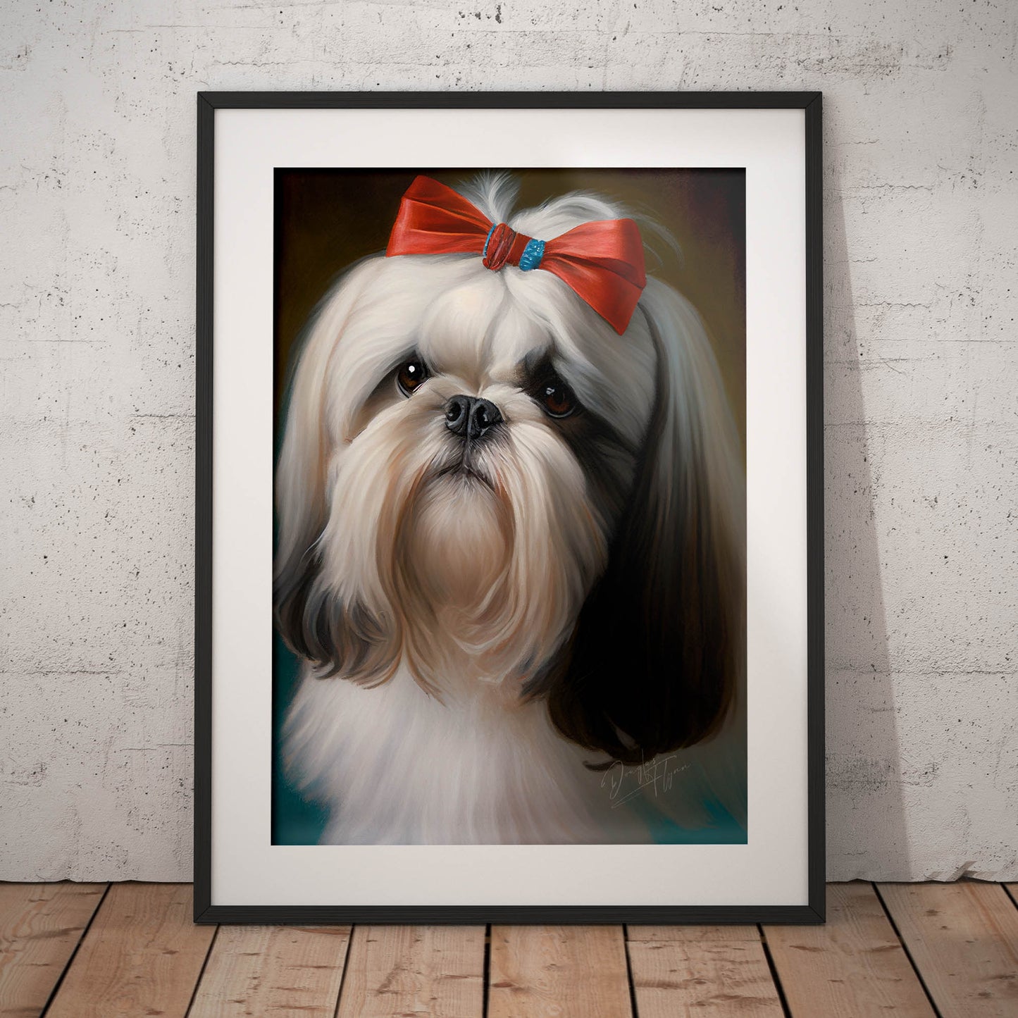 »Shih Tzu med rosett«