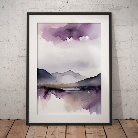 »Purple Mountains« retro poster