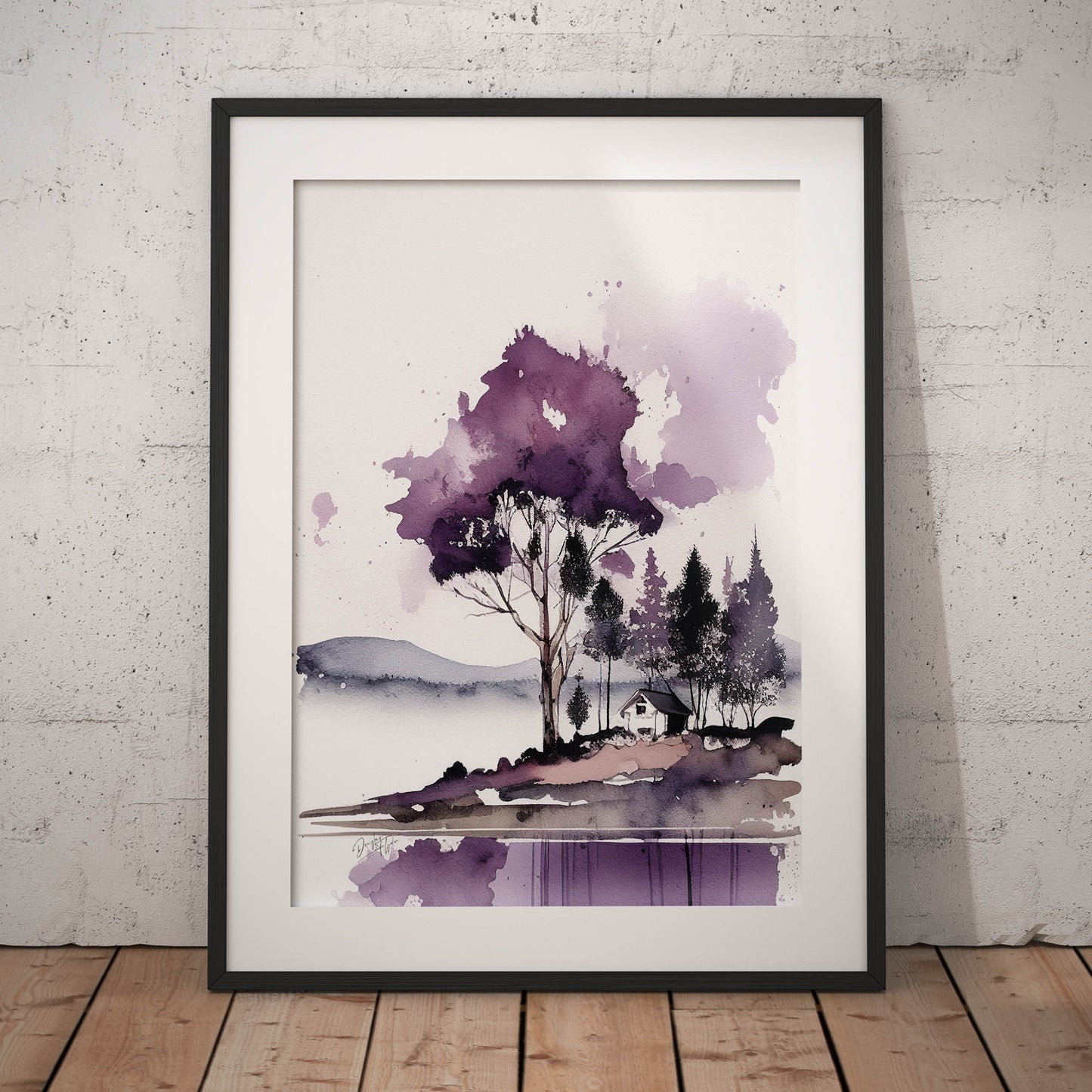 »Purple Serenity« retro poster