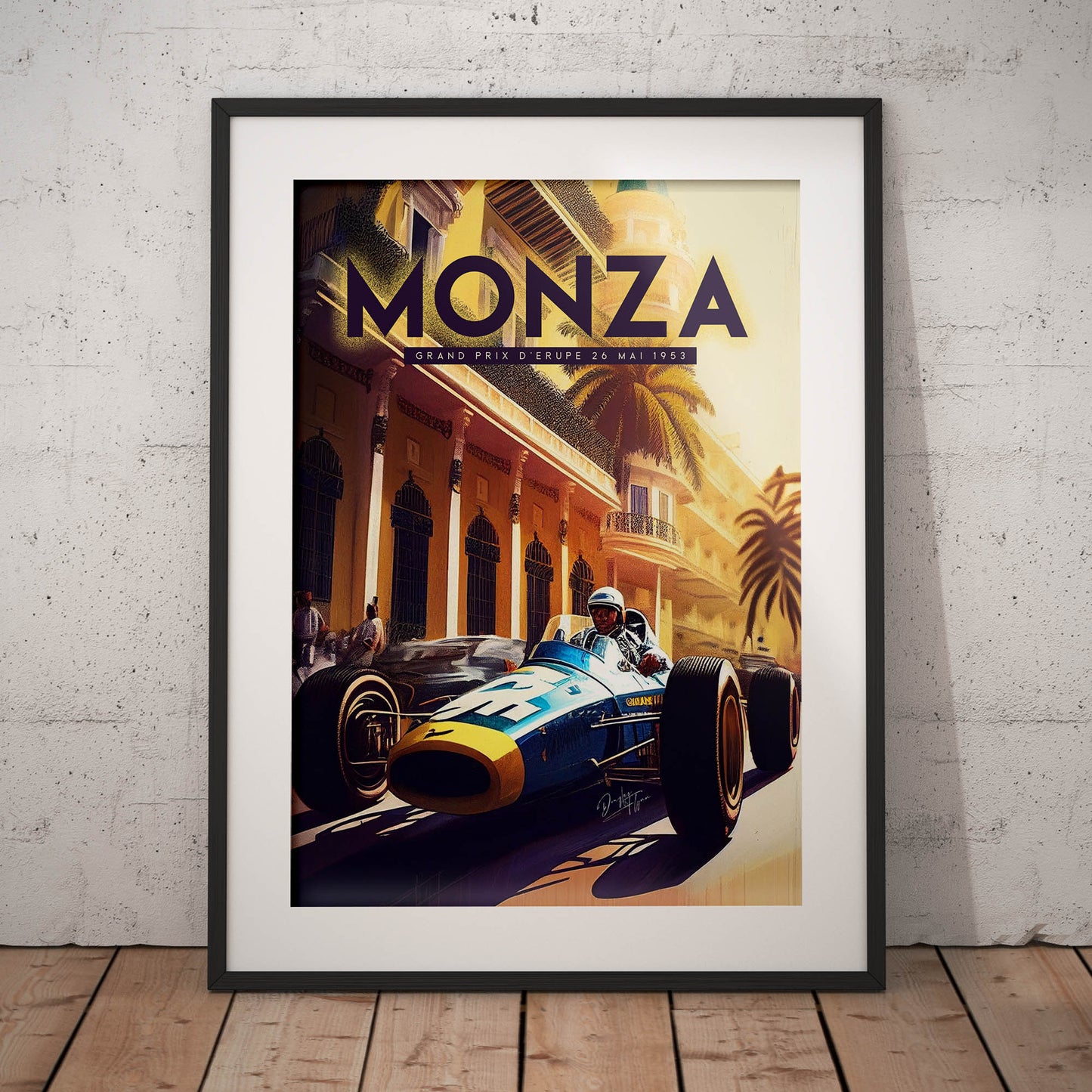 »Revved-Up Retro Racing« retro poster