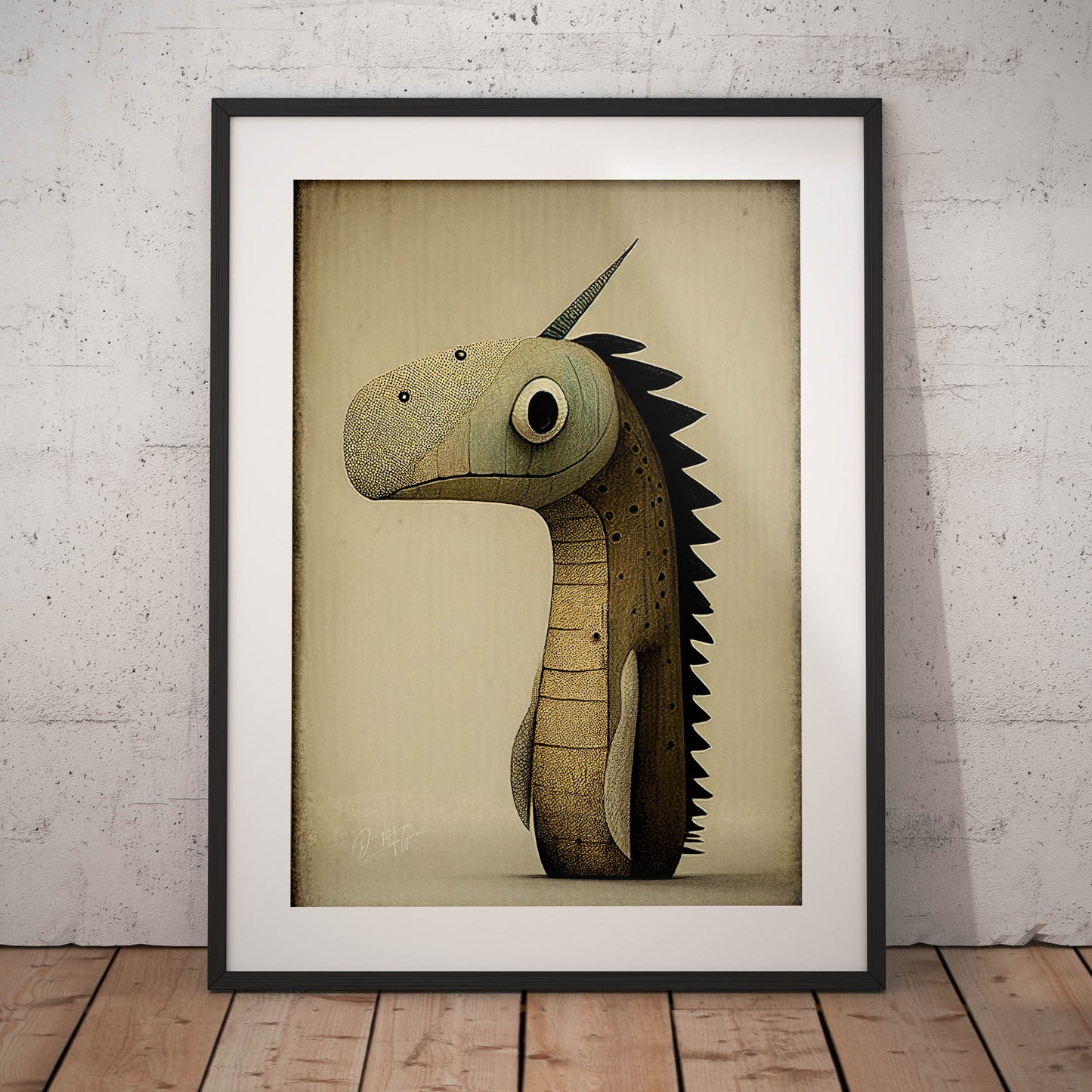 »Sad Dragon Birthday« retro poster