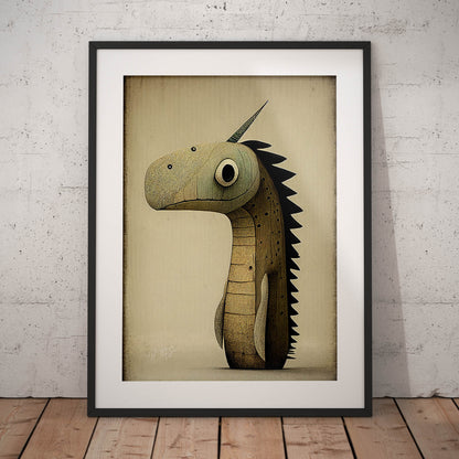 »Sad Dragon Birthday« retro poster