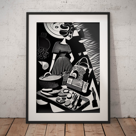 »Shop until  You drop« retro poster