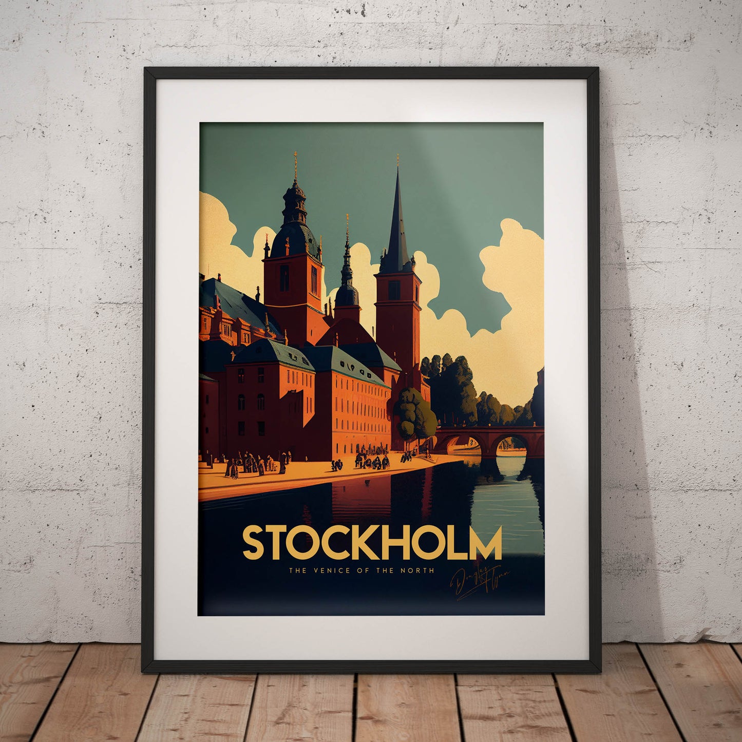 »Stockholm, travel poster« retro poster