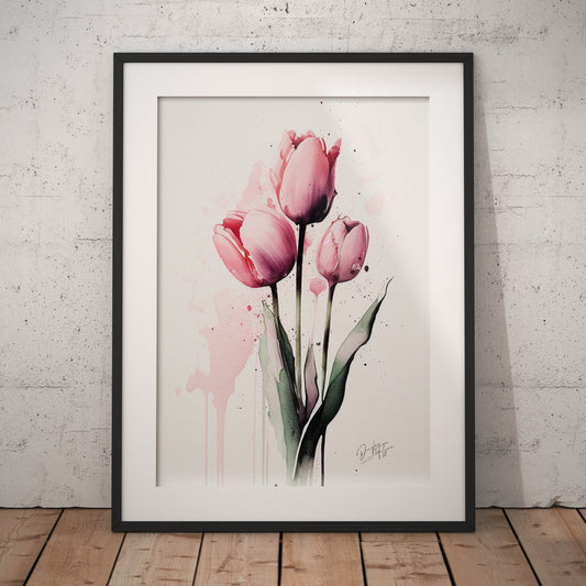 »Tulip Wanderlust« retro poster