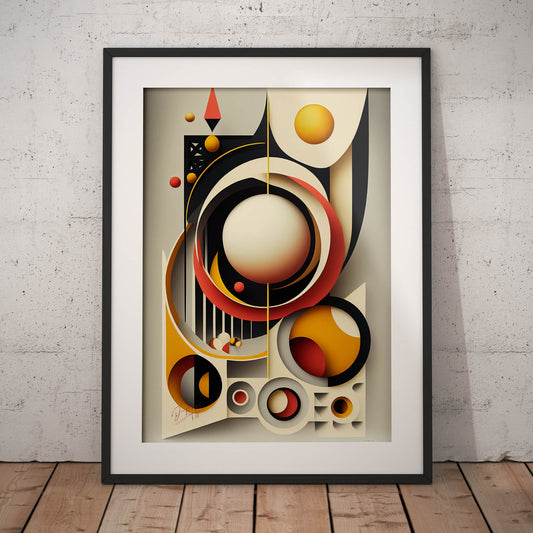 »Vibrant Forms in Motion« retro poster