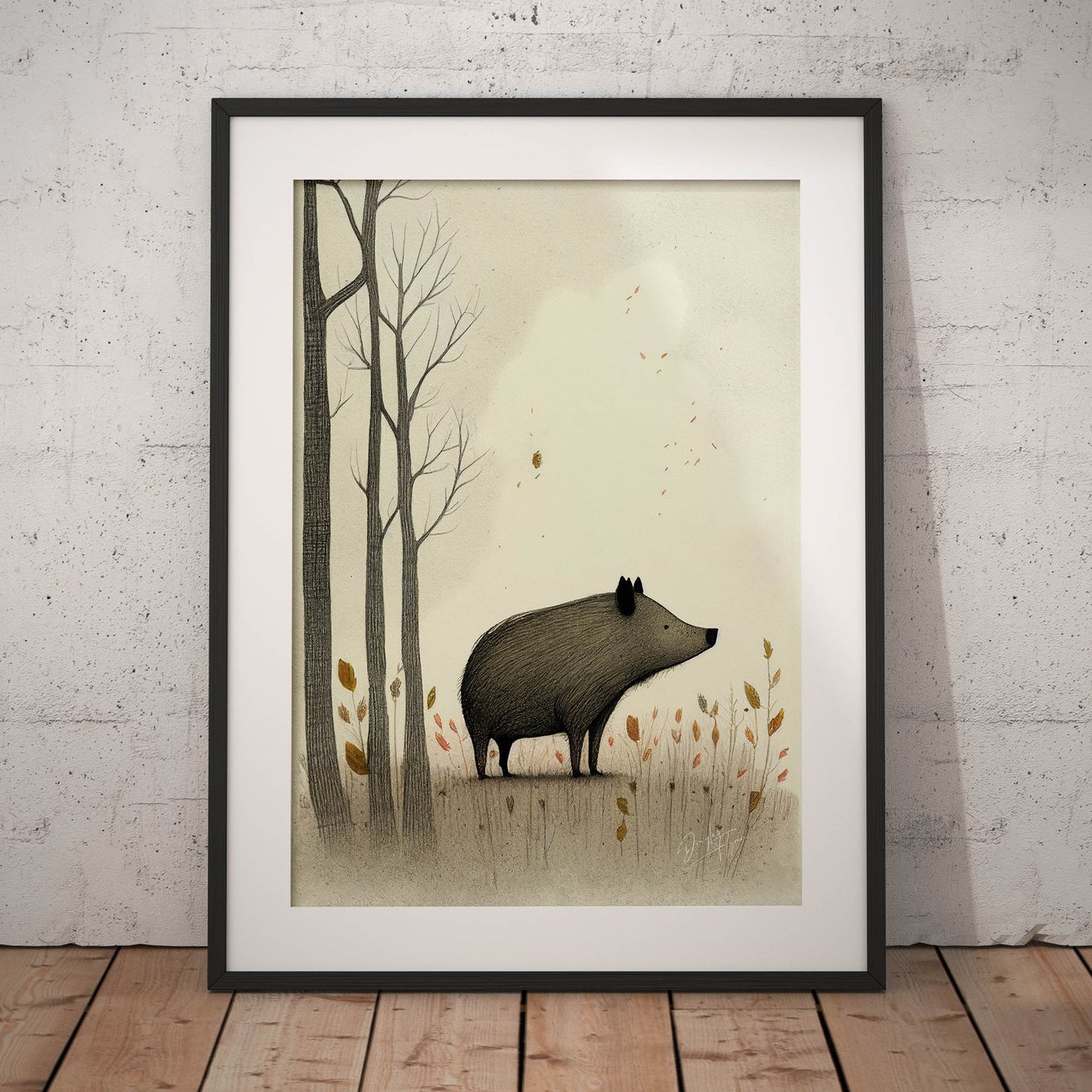 »Wild Boar Grunt And Ruminate« retro poster