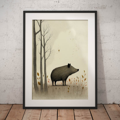 »Wild Boar Grunt And Ruminate« retro poster