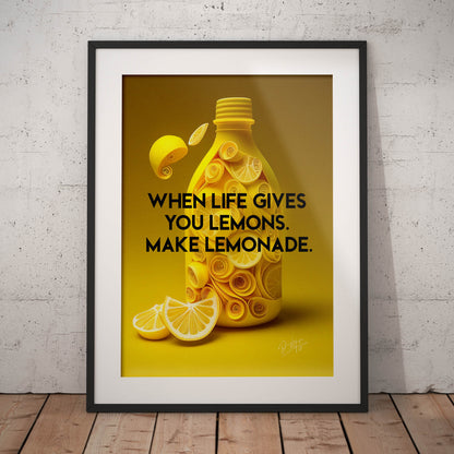 »When Life Gives You Lemons« retro poster