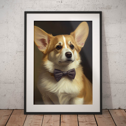 »Welsh Corgi med rosett«
