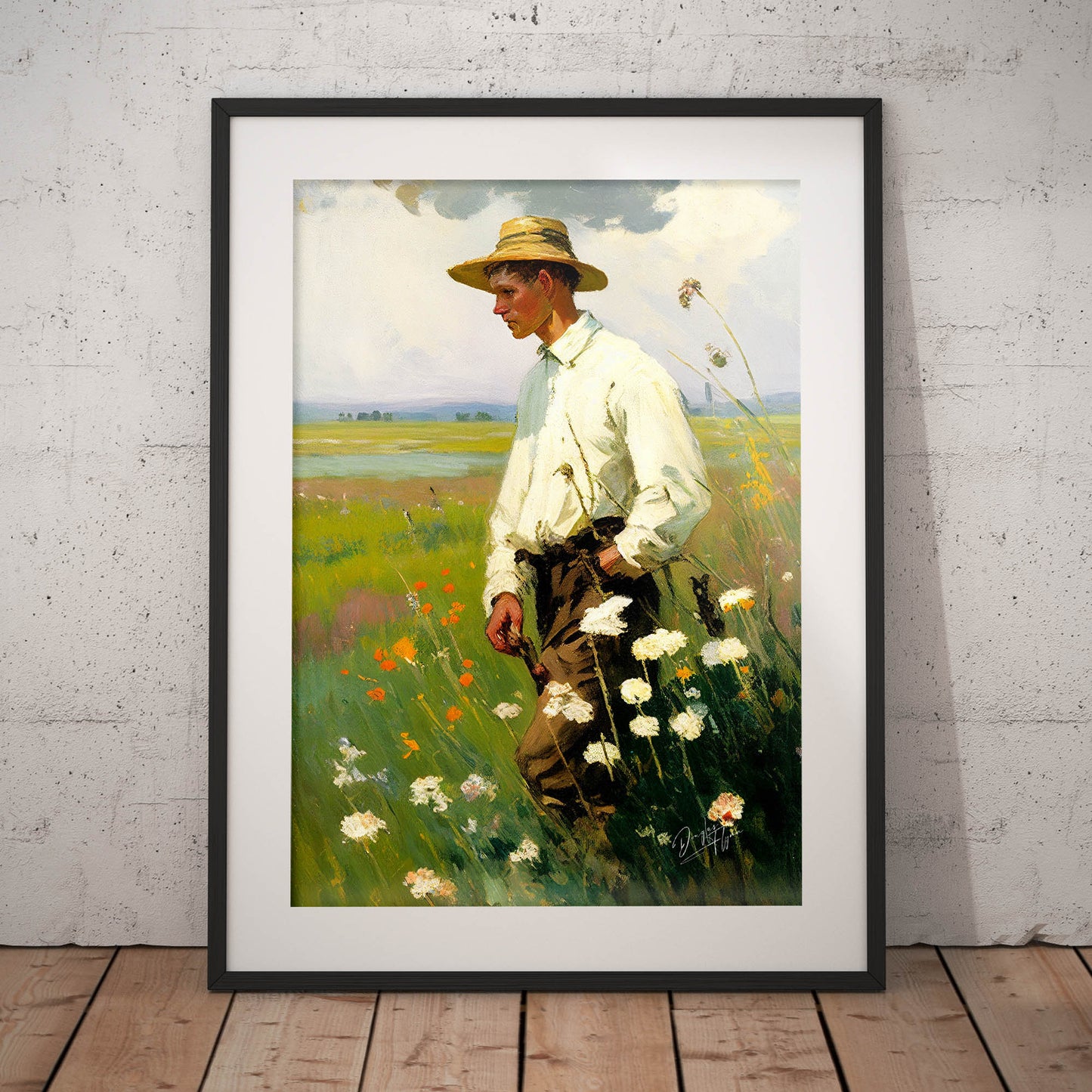»Wiliam In The Field« retro poster