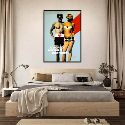 »A World Without Borders«retro poster