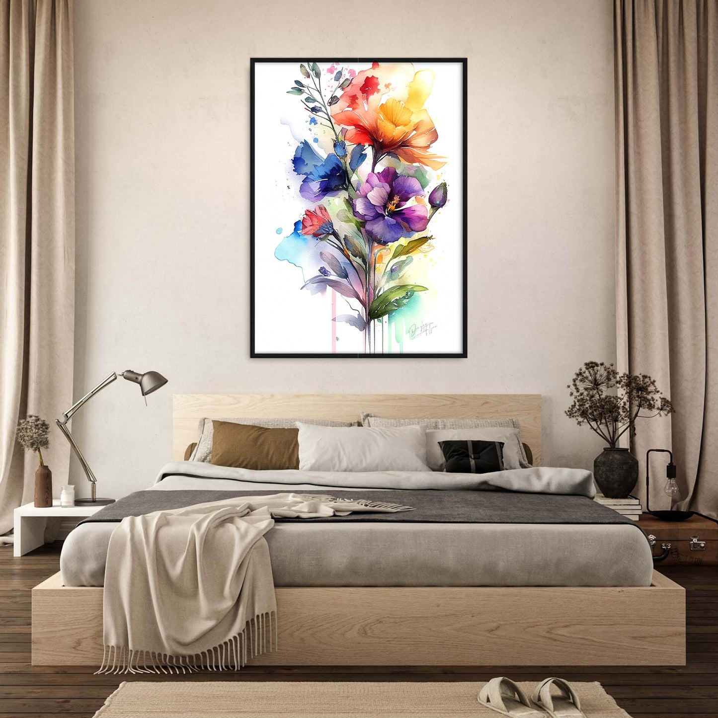 »Whimsical Floral Wonders« retro poster