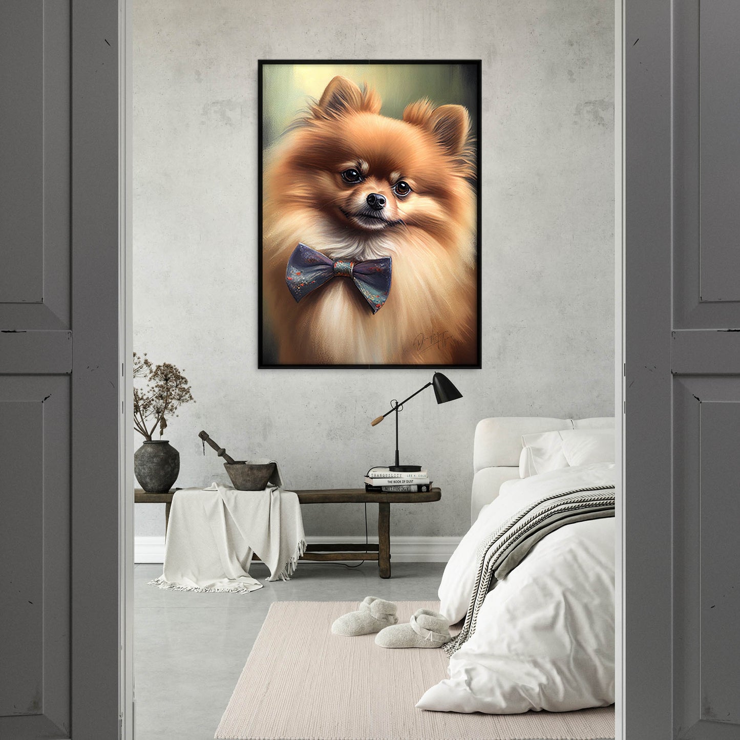 »Pomeranian med rosett«