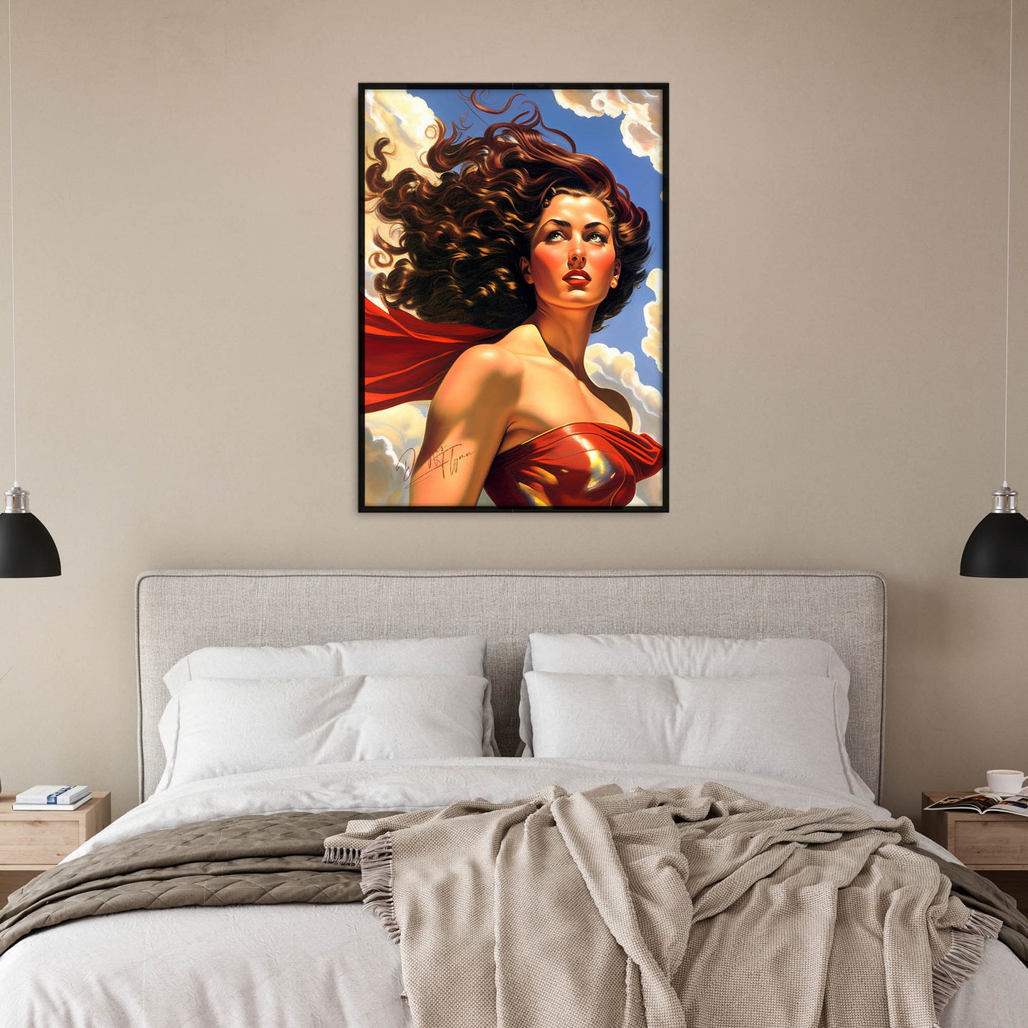 »The Lady In Red« retro poster