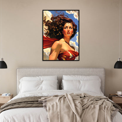 »The Lady In Red« retro poster