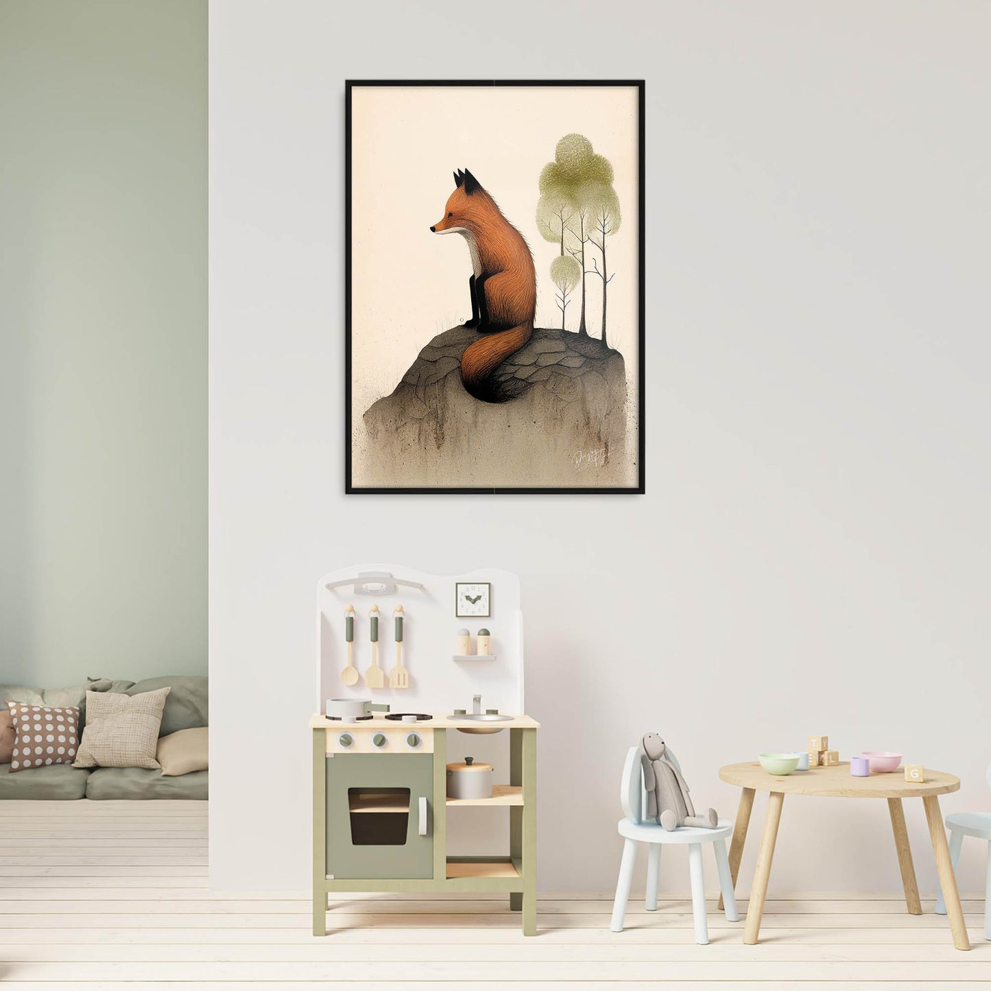 »Fox Doze And Ponder« retro poster