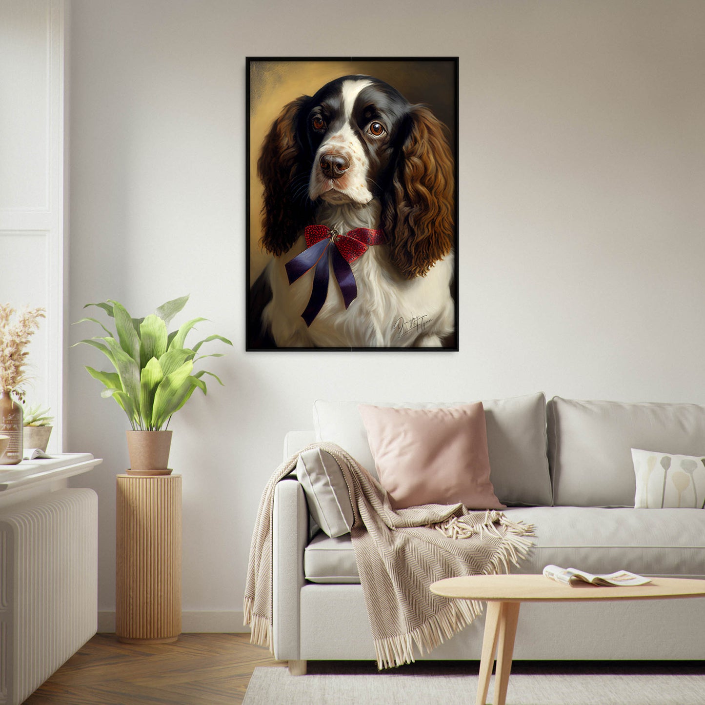 »English Springer Spaniel med rosett«