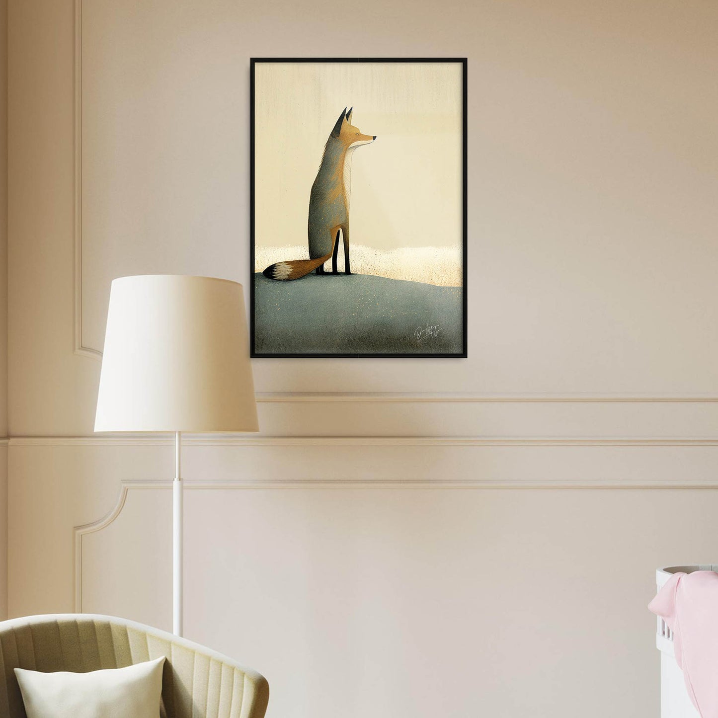»Fox Lurk and Meditate« retro poster