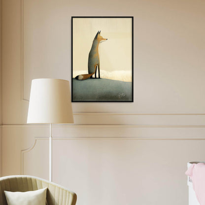 »Fox Lurk and Meditate« retro poster